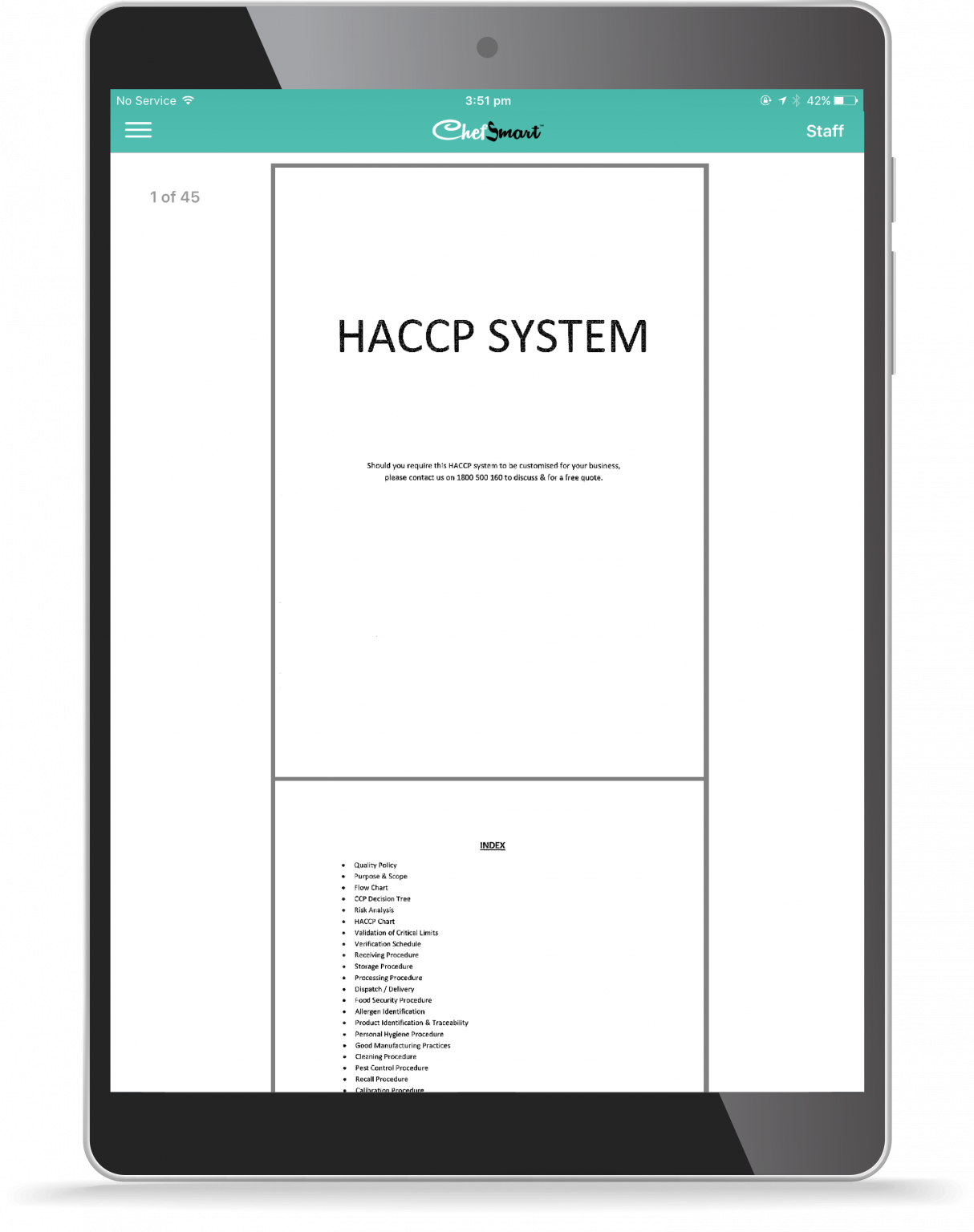 HACCP & Food Safety Programs in a Mobile App ChefSmart